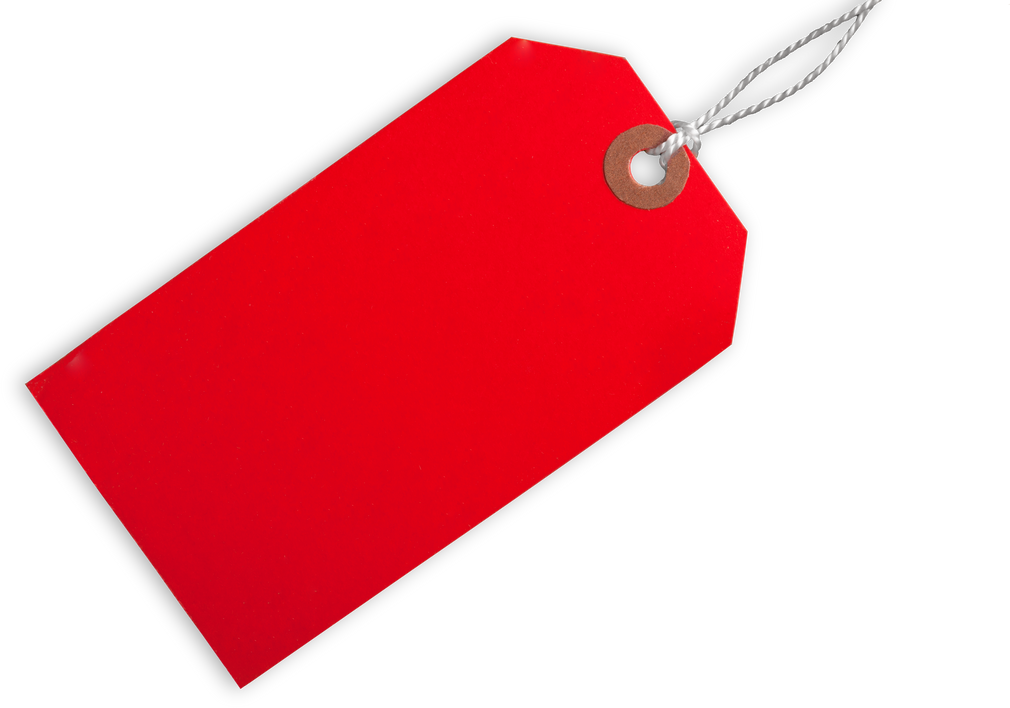 Red Blank Tag